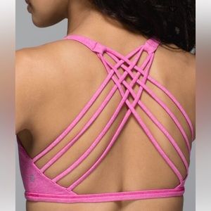 LULULEMON Free To Be Wild Bra in Heathered Jewelled Magenta